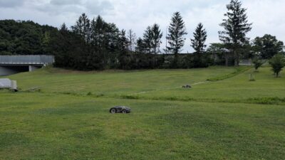 東北自動車道二本松IC内緑地のオートモア定期点検を行いました。