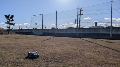 原釜尾浜防災緑地公園野球場でオートモア450X が稼働しました。